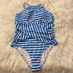 Cupshe Swim size XXL brand new with tags beautiful swimsuit blue, white color
